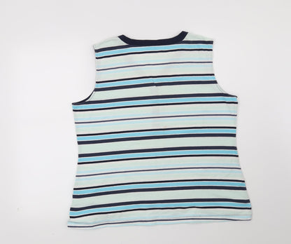Womens UK Size XL Croft & Barrow Blue Basic Blouse