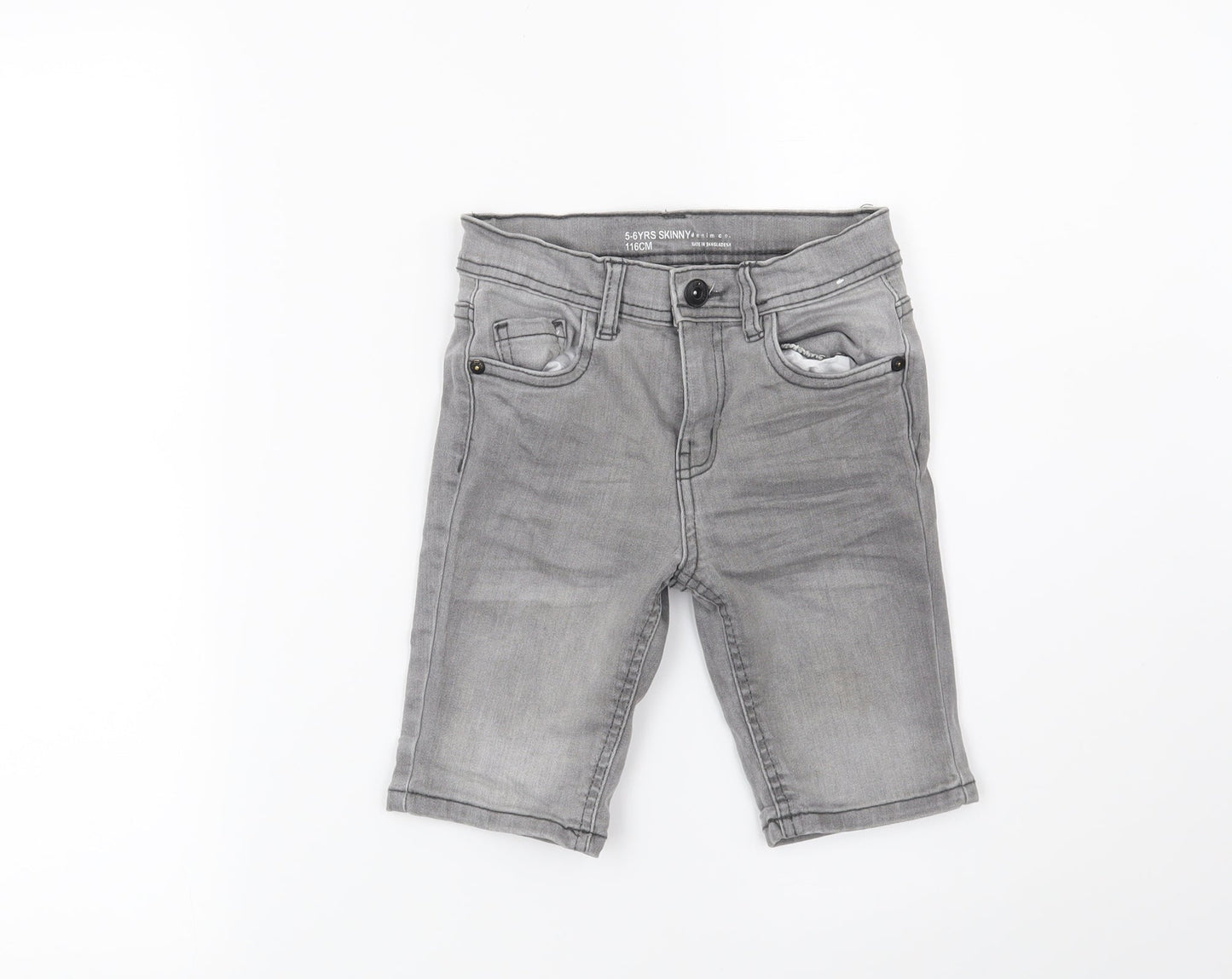 Denim CO Boys Grey   Biker Shorts Size 5-6 Years