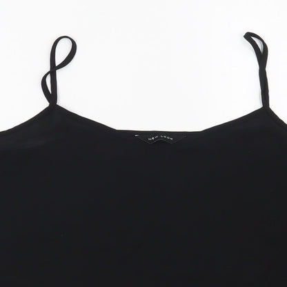 Womens UK Size 12 New Look Black Basic Blouse
