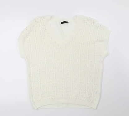 F&F Womens White   Pullover Jumper Size 12