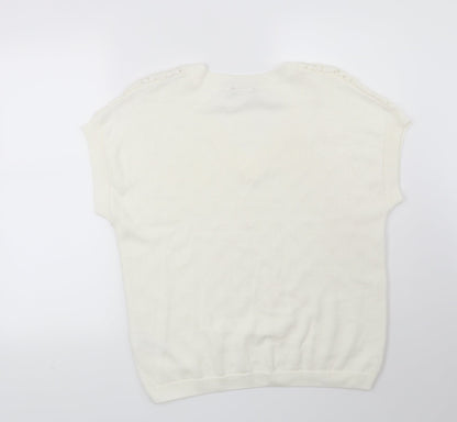 F&F Womens White   Pullover Jumper Size 12