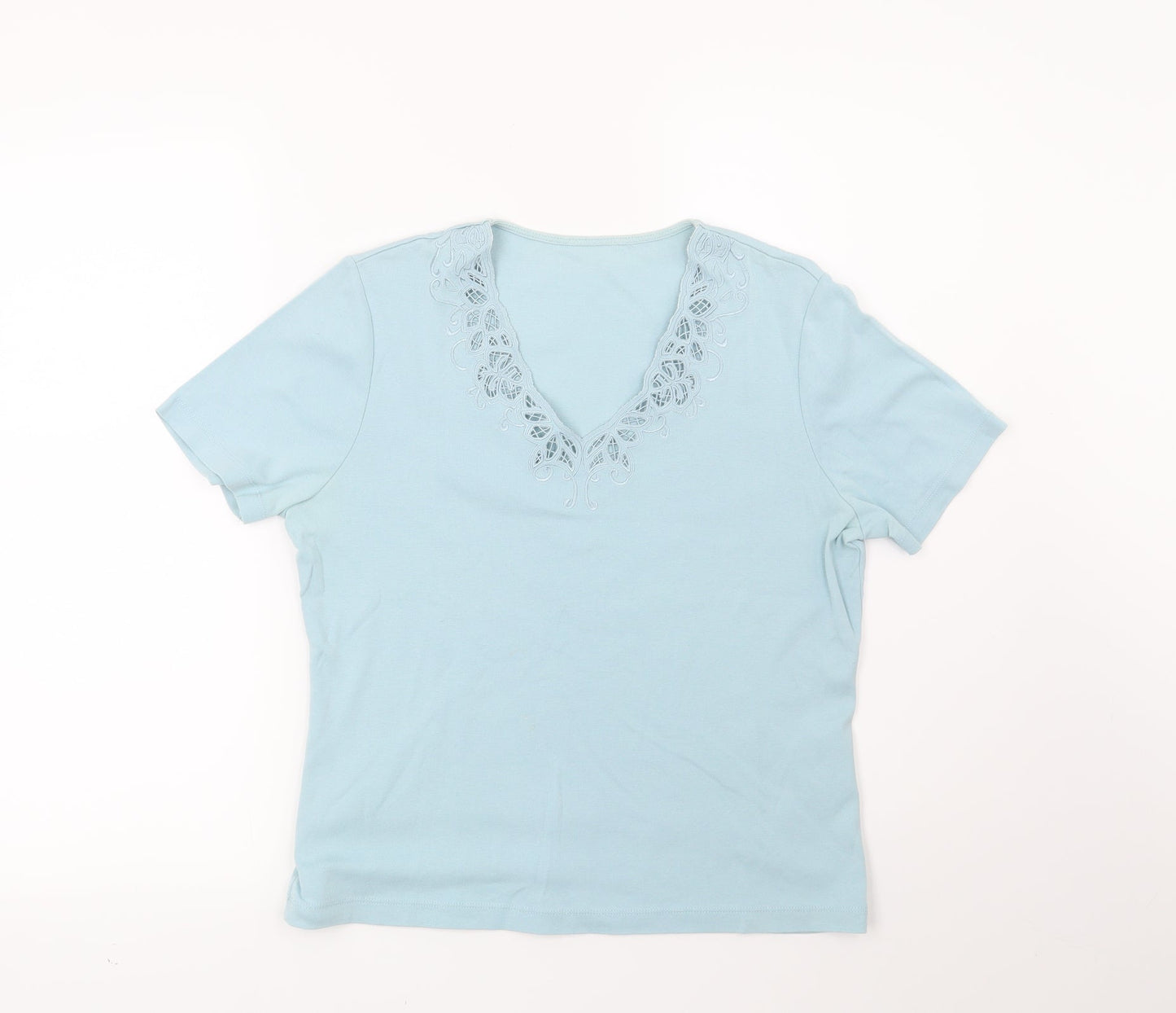 Womens UK Size 10 Preworn Blue Basic Blouse