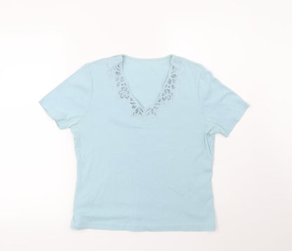Womens UK Size 10 Preworn Blue Basic Blouse