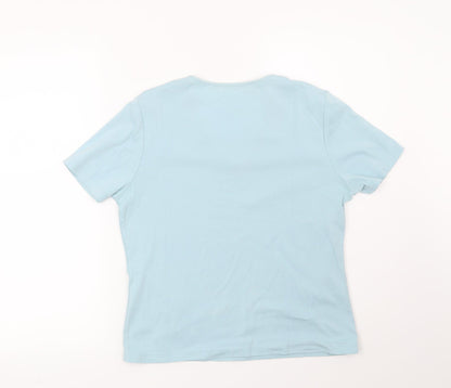 Womens UK Size 10 Preworn Blue Basic Blouse
