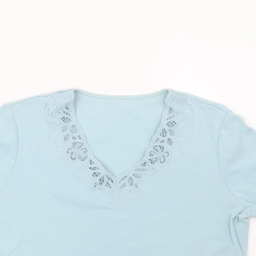 Womens UK Size 10 Preworn Blue Basic Blouse