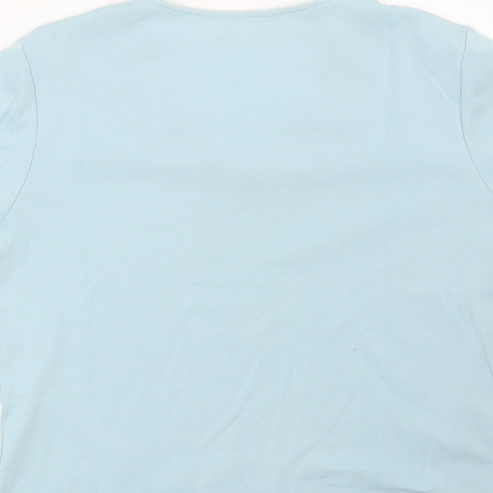 Womens UK Size 10 Preworn Blue Basic Blouse