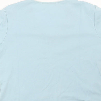 Womens UK Size 10 Preworn Blue Basic Blouse