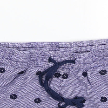 Topshop Womens Purple Check  Sweat Shorts Size 8