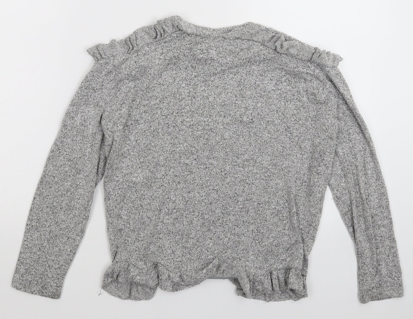 River Island Girls Grey  Knit Pullover Jumper Size 10 Years