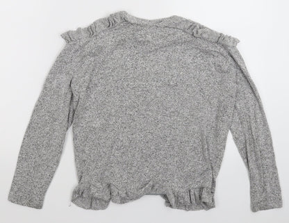 River Island Girls Grey  Knit Pullover Jumper Size 10 Years