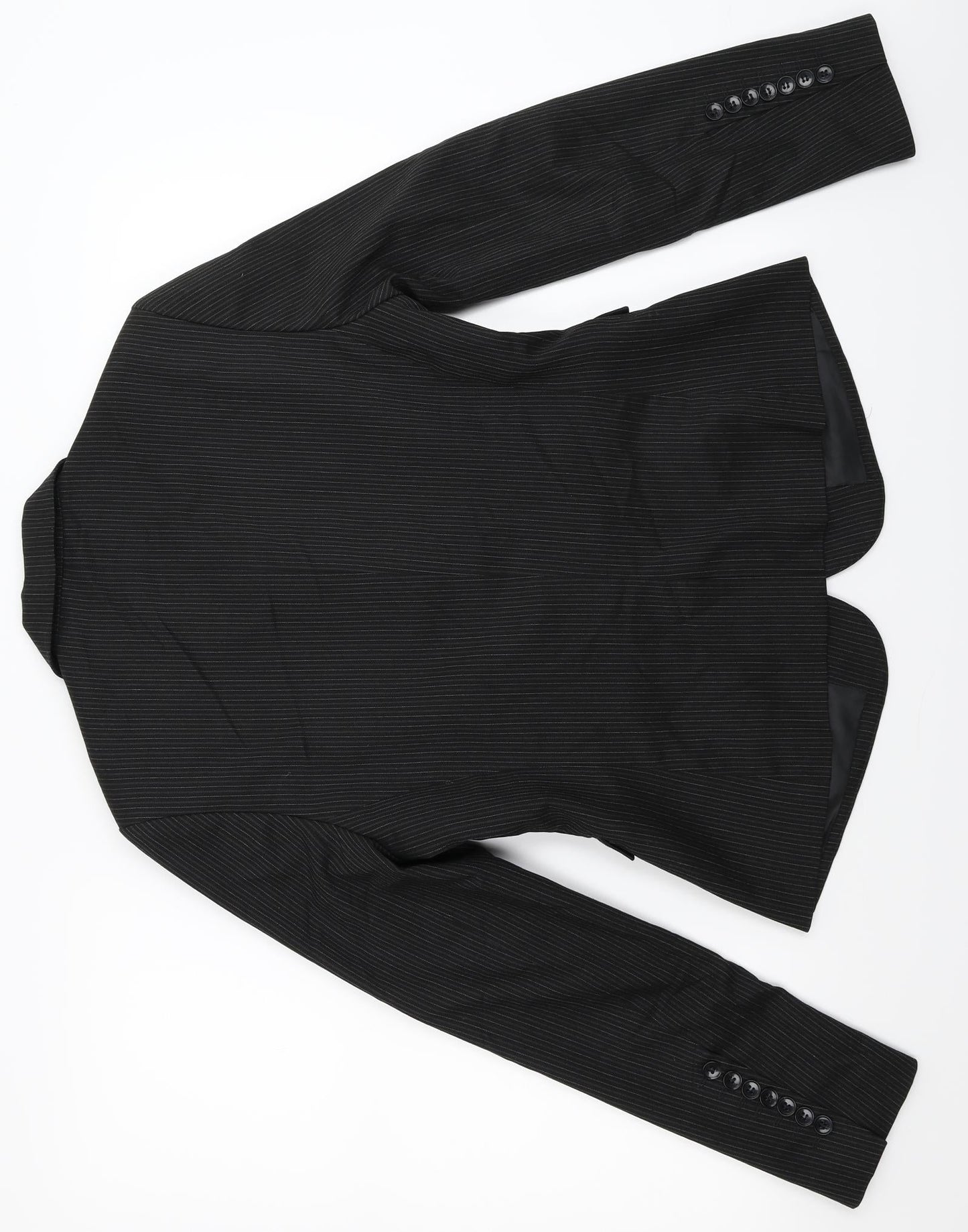 Mexx Womens Black Striped  Jacket Suit Jacket Size 14