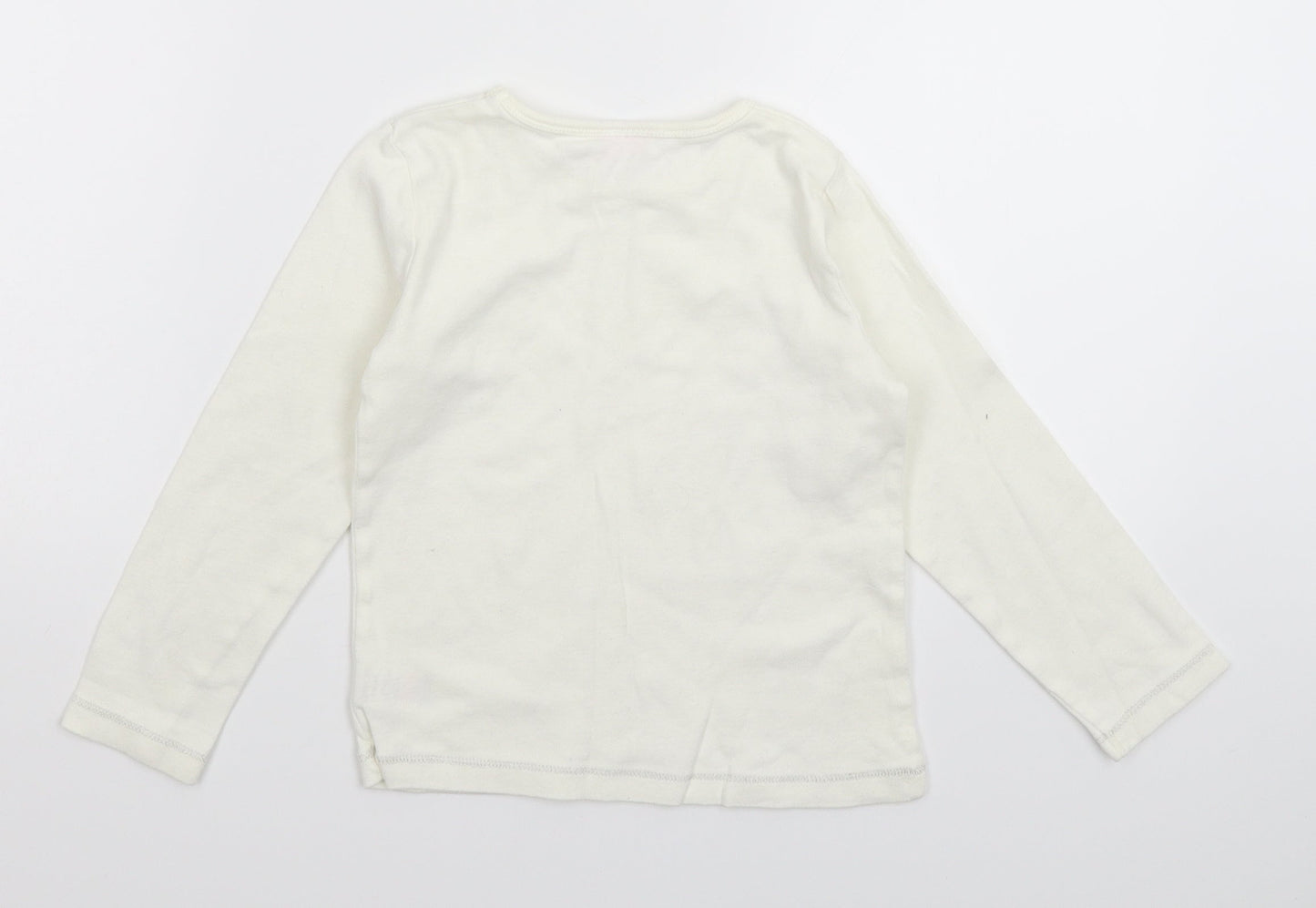 Cherokee Girls White  Knit Pullover Jumper Size 5-6 Years