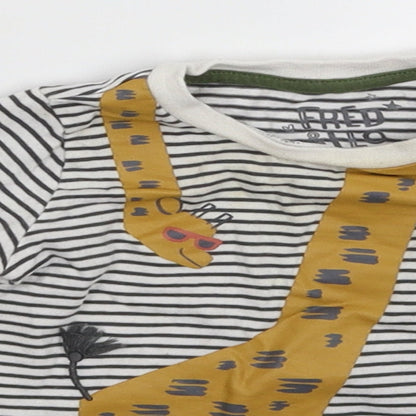 F&F Baby Multicoloured Striped  Basic T-Shirt Size 3-6 Months