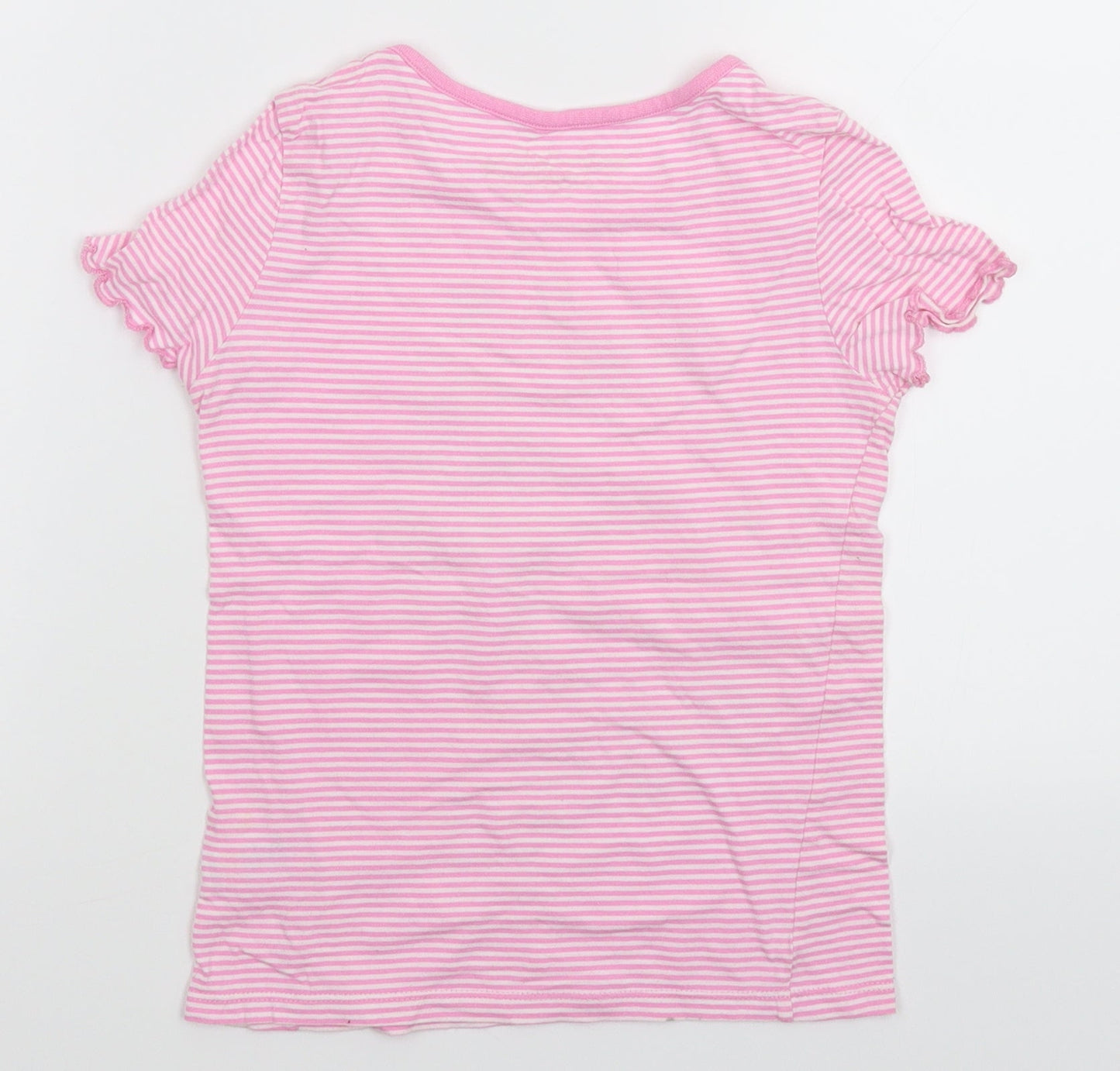 Cherokee Girls Pink Striped  Basic T-Shirt Size 7-8 Years