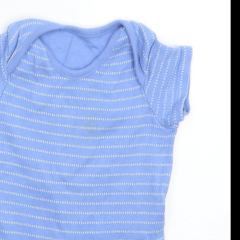 F&F Baby Blue Striped  Babygrow One-Piece Size 6-9 Months