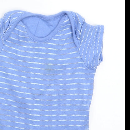 F&F Baby Blue Striped  Babygrow One-Piece Size 6-9 Months
