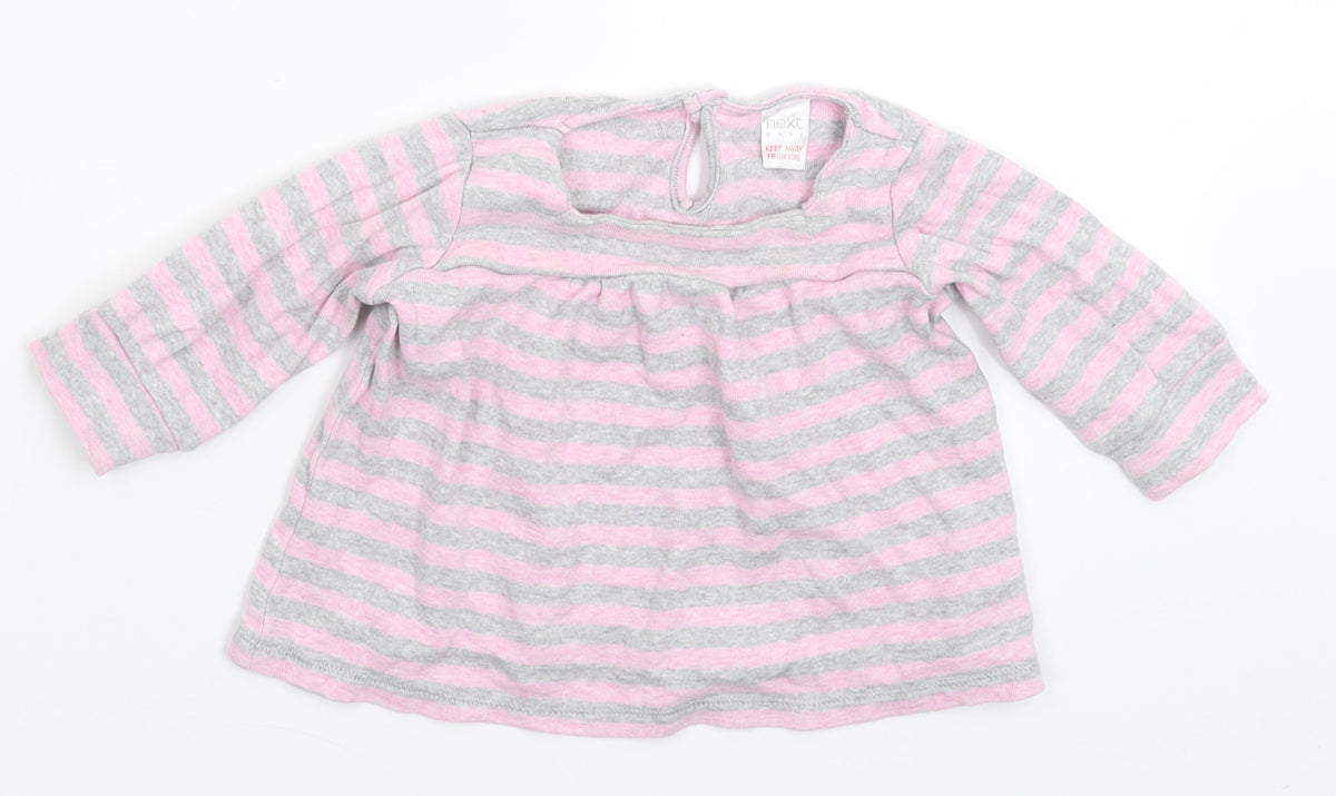 Next Girls Multicoloured Striped  Pullover Jumper Size 3-6 Months