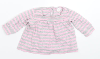 Next Girls Multicoloured Striped  Pullover Jumper Size 3-6 Months
