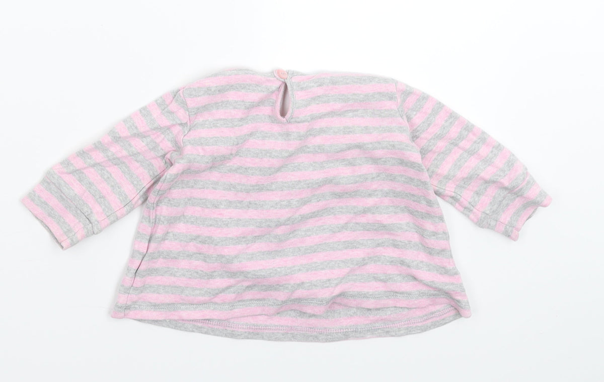 Next Girls Multicoloured Striped  Pullover Jumper Size 3-6 Months