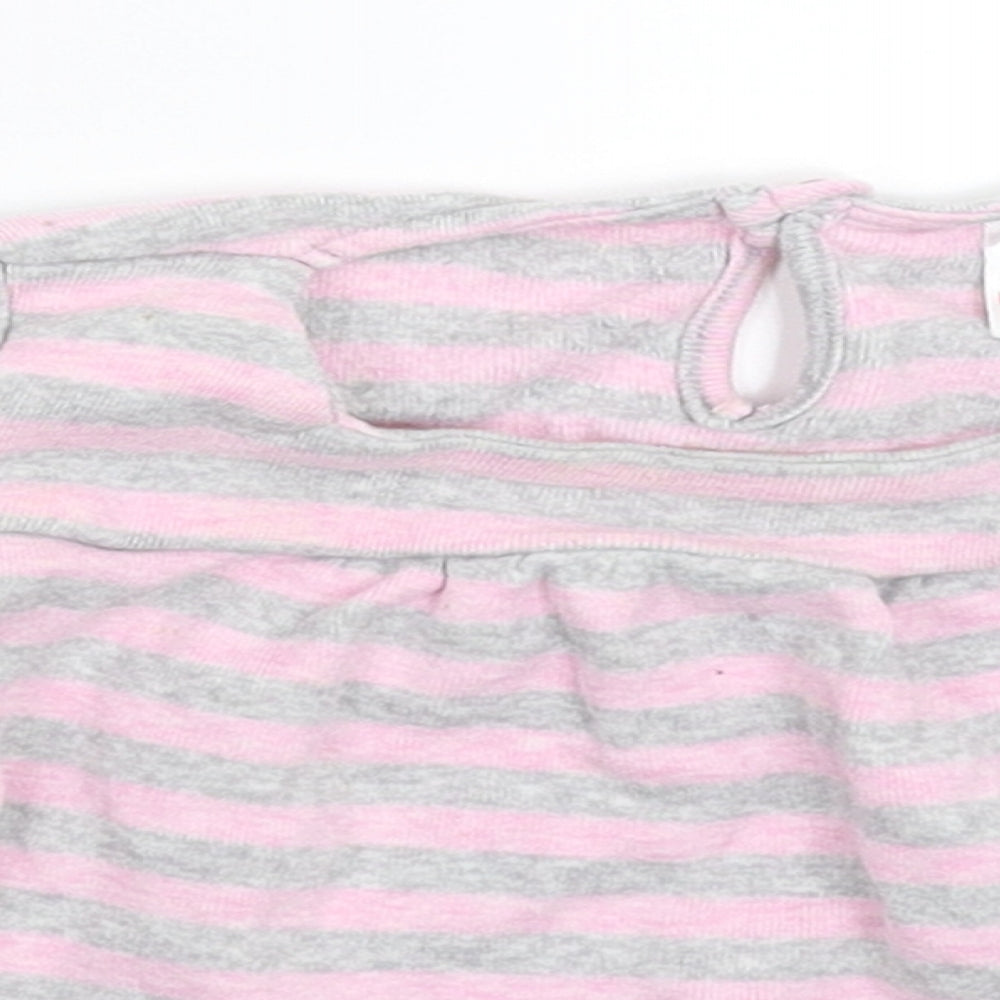 Next Girls Multicoloured Striped  Pullover Jumper Size 3-6 Months