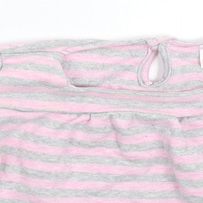 Next Girls Multicoloured Striped  Pullover Jumper Size 3-6 Months