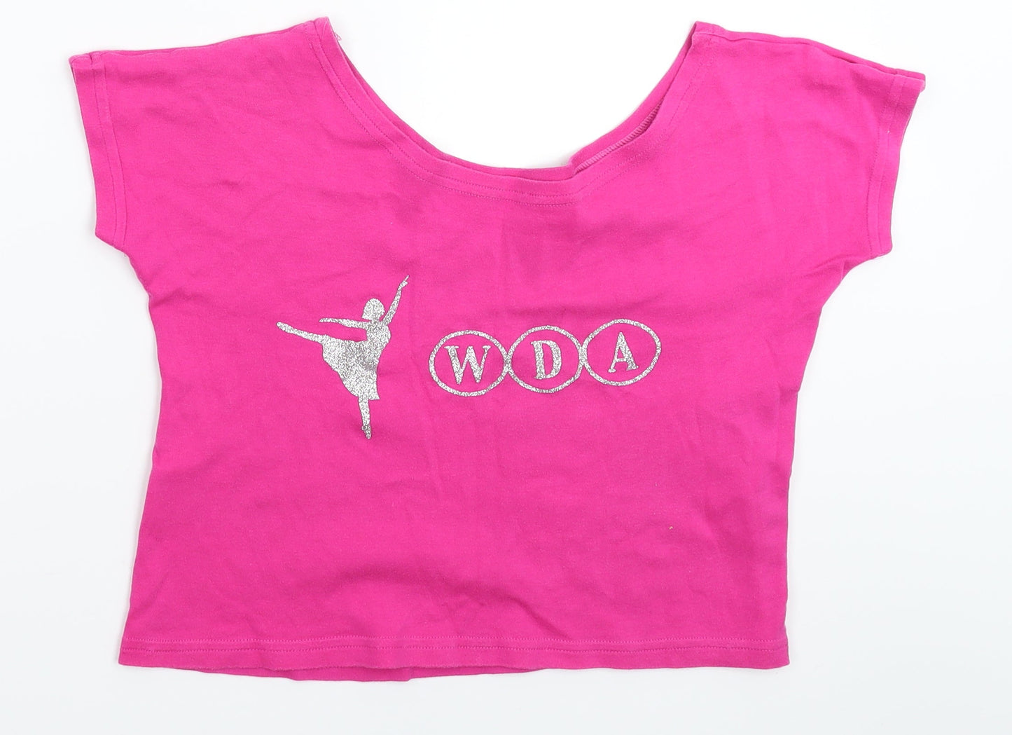 Designs Alike Womens Pink   Cropped T-Shirt Size 8