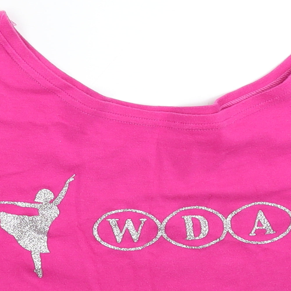Designs Alike Womens Pink   Cropped T-Shirt Size 8