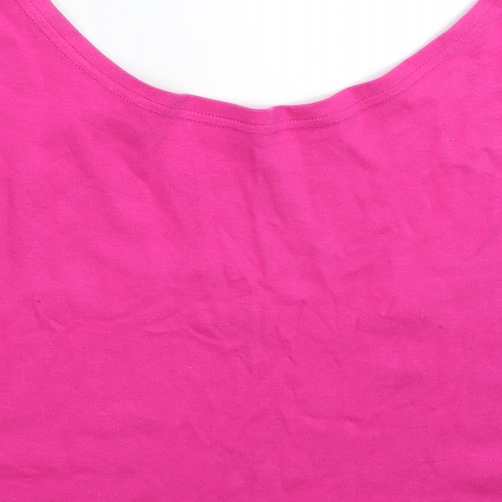 Designs Alike Womens Pink   Cropped T-Shirt Size 8
