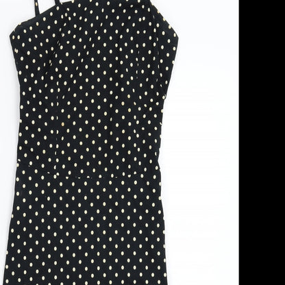 Divided Womens Black Polka Dot  Tank Dress  Size 10