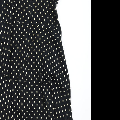 Divided Womens Black Polka Dot  Tank Dress  Size 10
