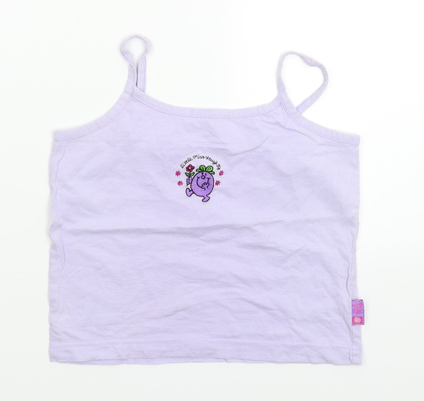 Little Miss Girls Purple   Basic Tank Size 7-8 Years