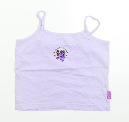 Little Miss Girls Purple   Basic Tank Size 7-8 Years