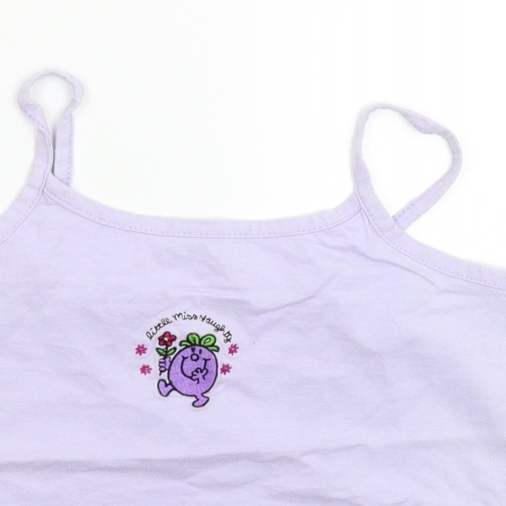 Little Miss Girls Purple   Basic Tank Size 7-8 Years