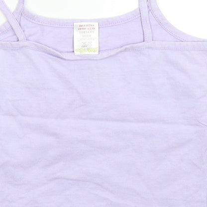 Little Miss Girls Purple   Basic Tank Size 7-8 Years