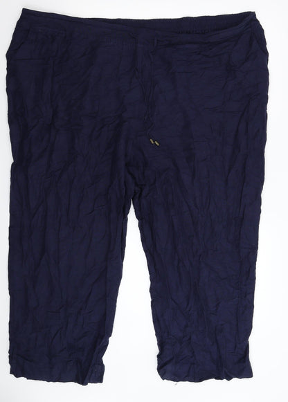 Womens UK Size 50 in Label Be Regular Fit  Blue Trousers