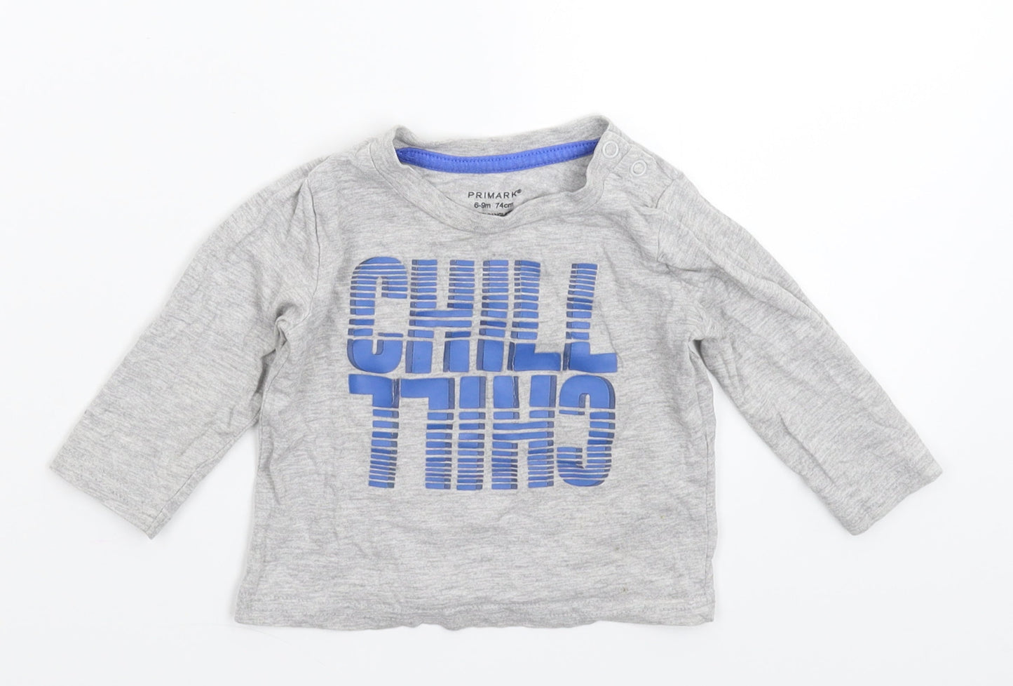 Primark Baby Grey   Basic T-Shirt Size 6-9 Months