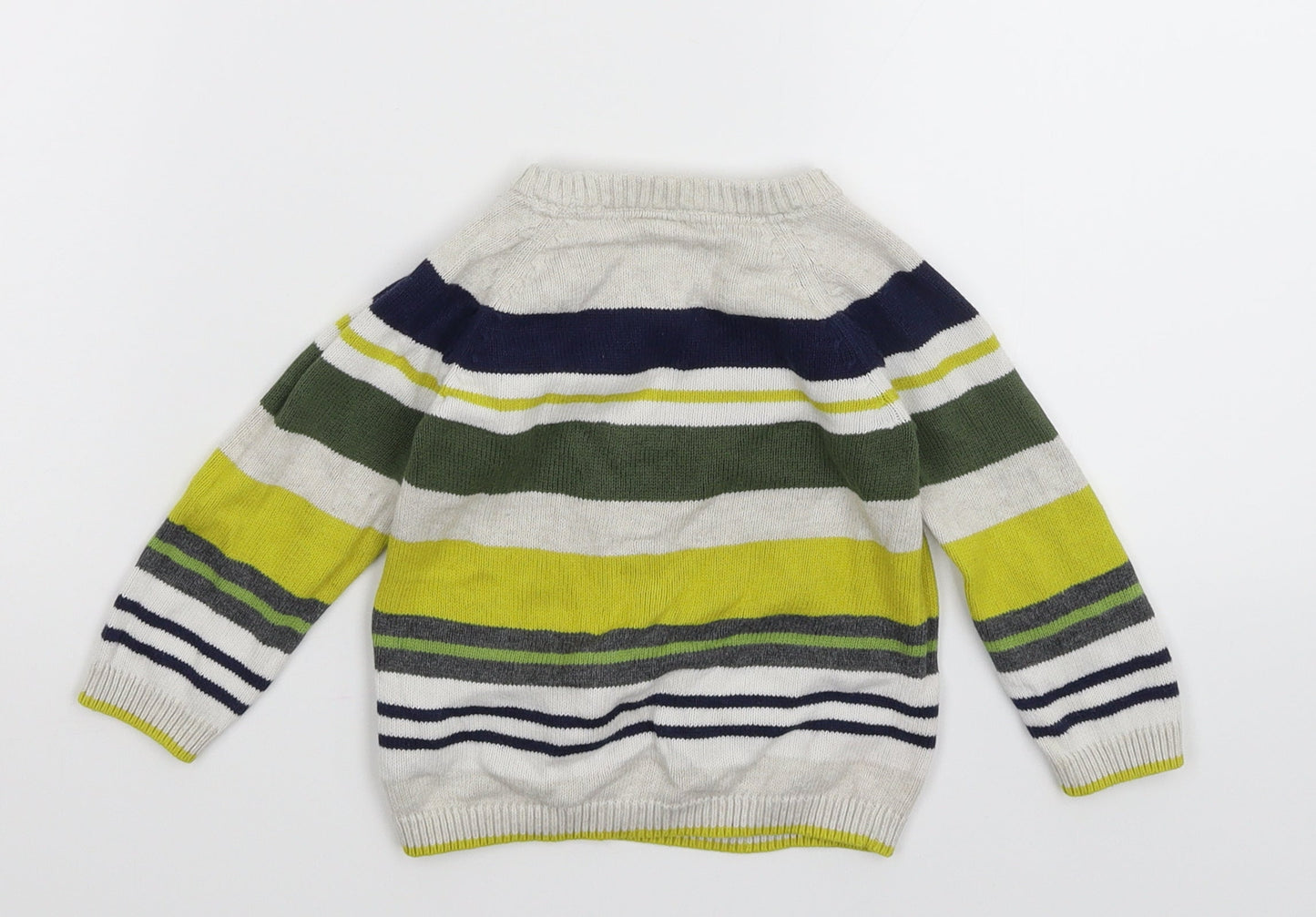 H&M Baby Multicoloured Striped Knit Pullover Jumper Size 6-9 Months
