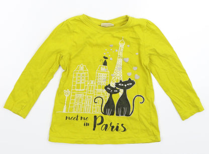 So Cute Girls Yellow   Basic T-Shirt Size 2-3 Years