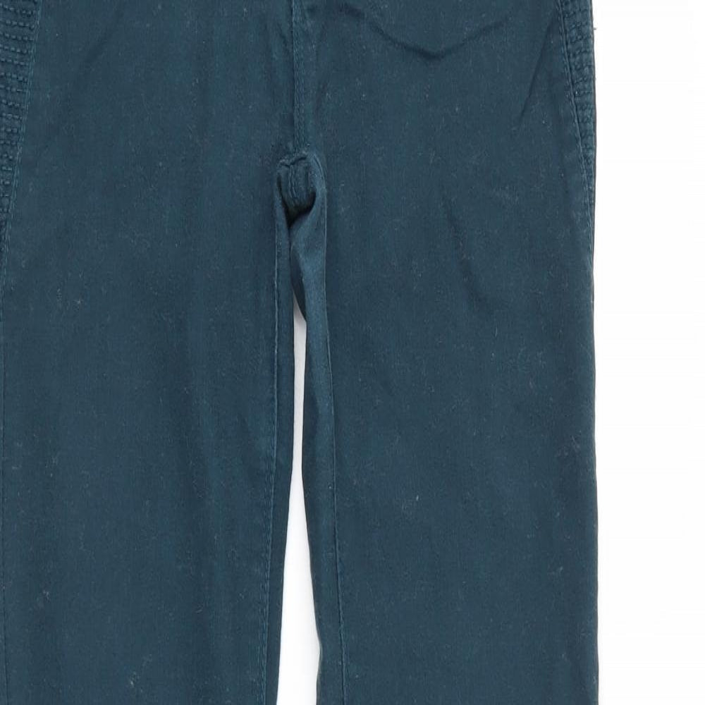 Womens UK Size 12 DenimCo Regular Fit Skinny Green Jeans