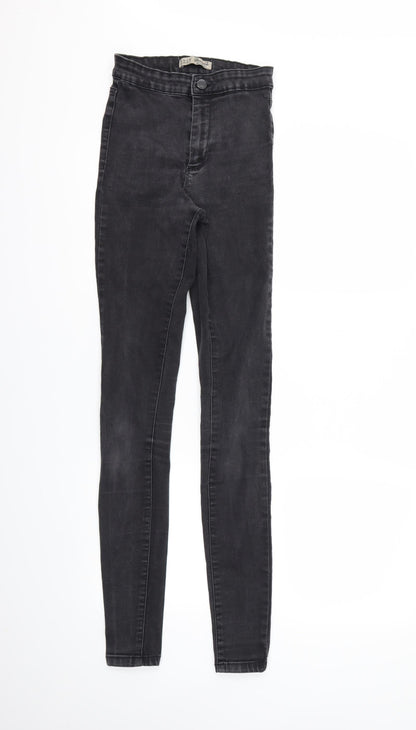 Womens UK Size 8 DenimCo Regular Fit Skinny Black Jeans