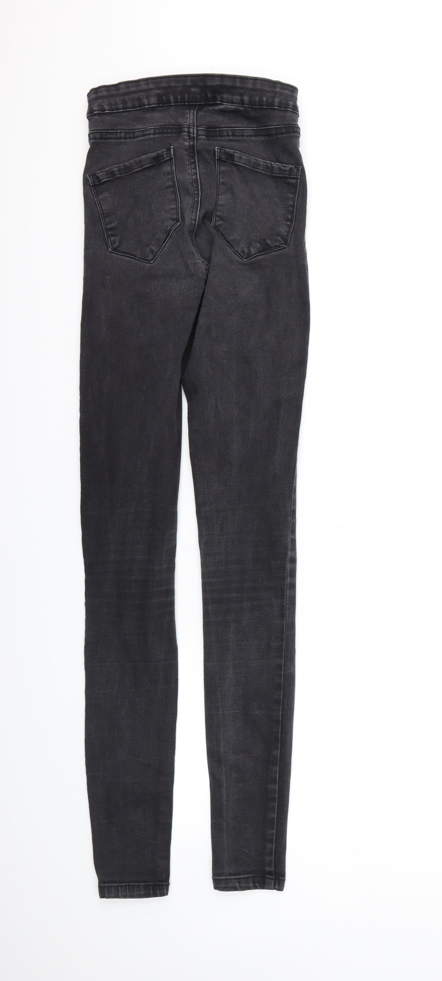 Womens UK Size 8 DenimCo Regular Fit Skinny Black Jeans