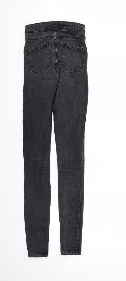 Womens UK Size 8 DenimCo Regular Fit Skinny Black Jeans