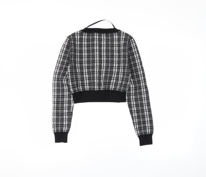 Primark Womens Black Plaid  Pullover Jumper Size 2XS