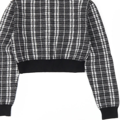 Primark Womens Black Plaid  Pullover Jumper Size 2XS