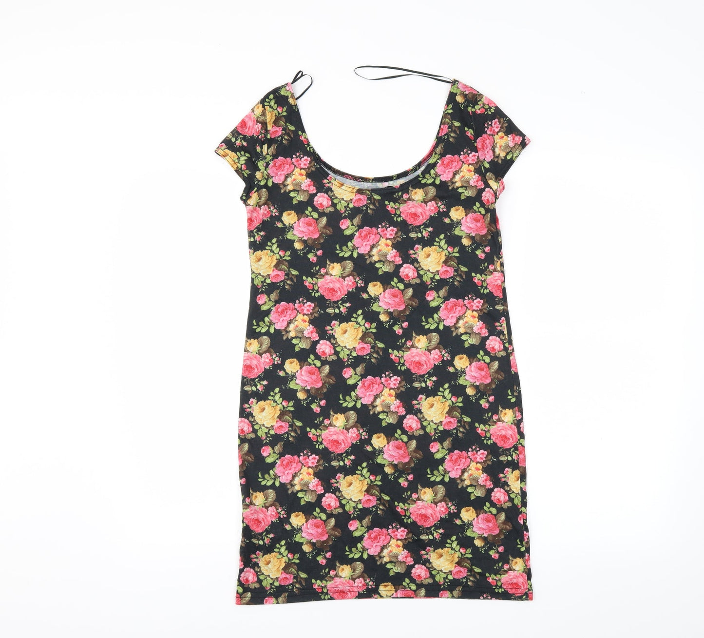 Womens UK Size 10 newlook Black Basic T-Shirt
