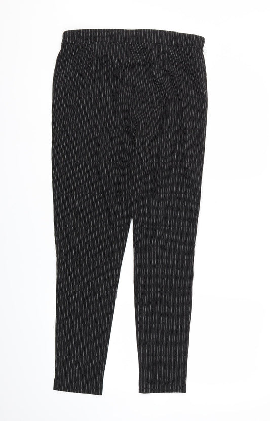 Dorothy Perkins Womens Black Striped  Dress Pants Trousers Size 12 L27 in