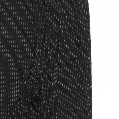 Dorothy Perkins Womens Black Striped  Dress Pants Trousers Size 12 L27 in