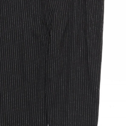 Dorothy Perkins Womens Black Striped  Dress Pants Trousers Size 12 L27 in