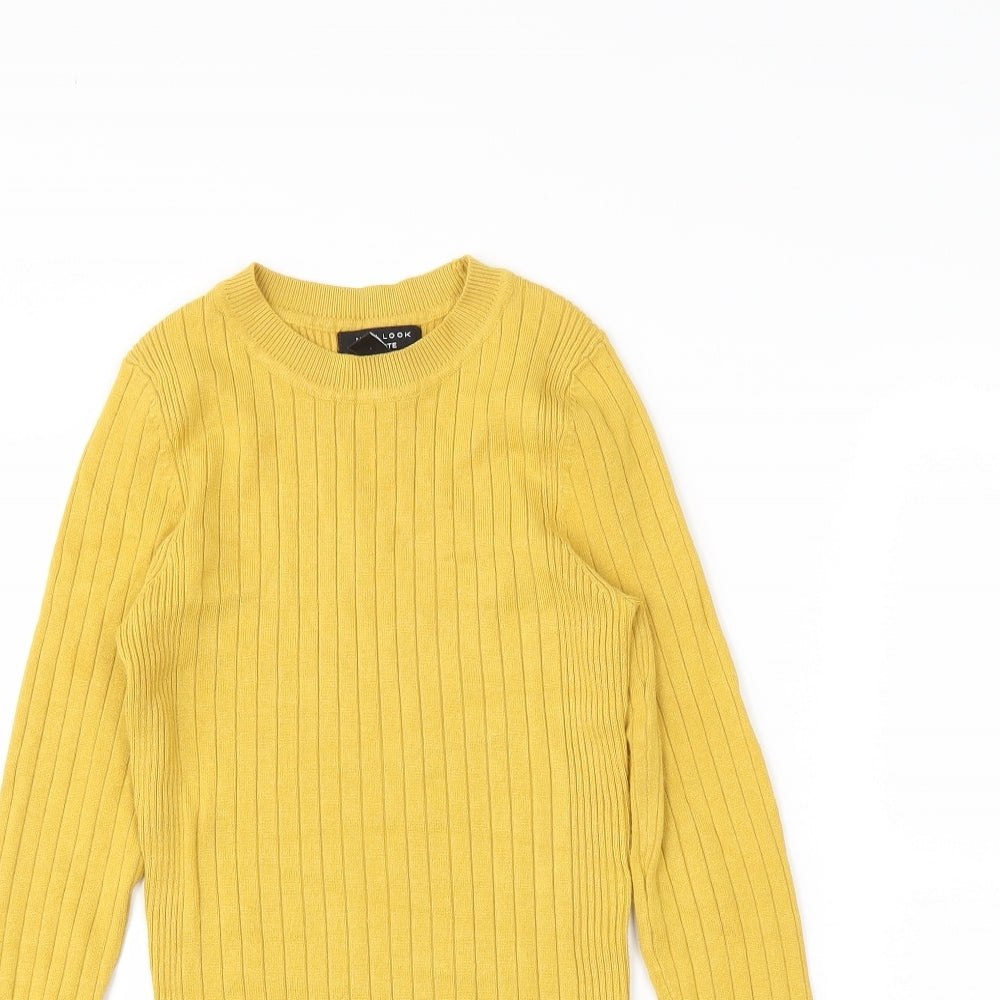 New Look Womens Yellow   Tunic Jumper Size 6