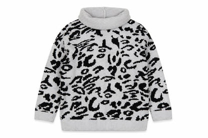 Preworn Womens Grey Animal Print  Pullover Jumper Size L